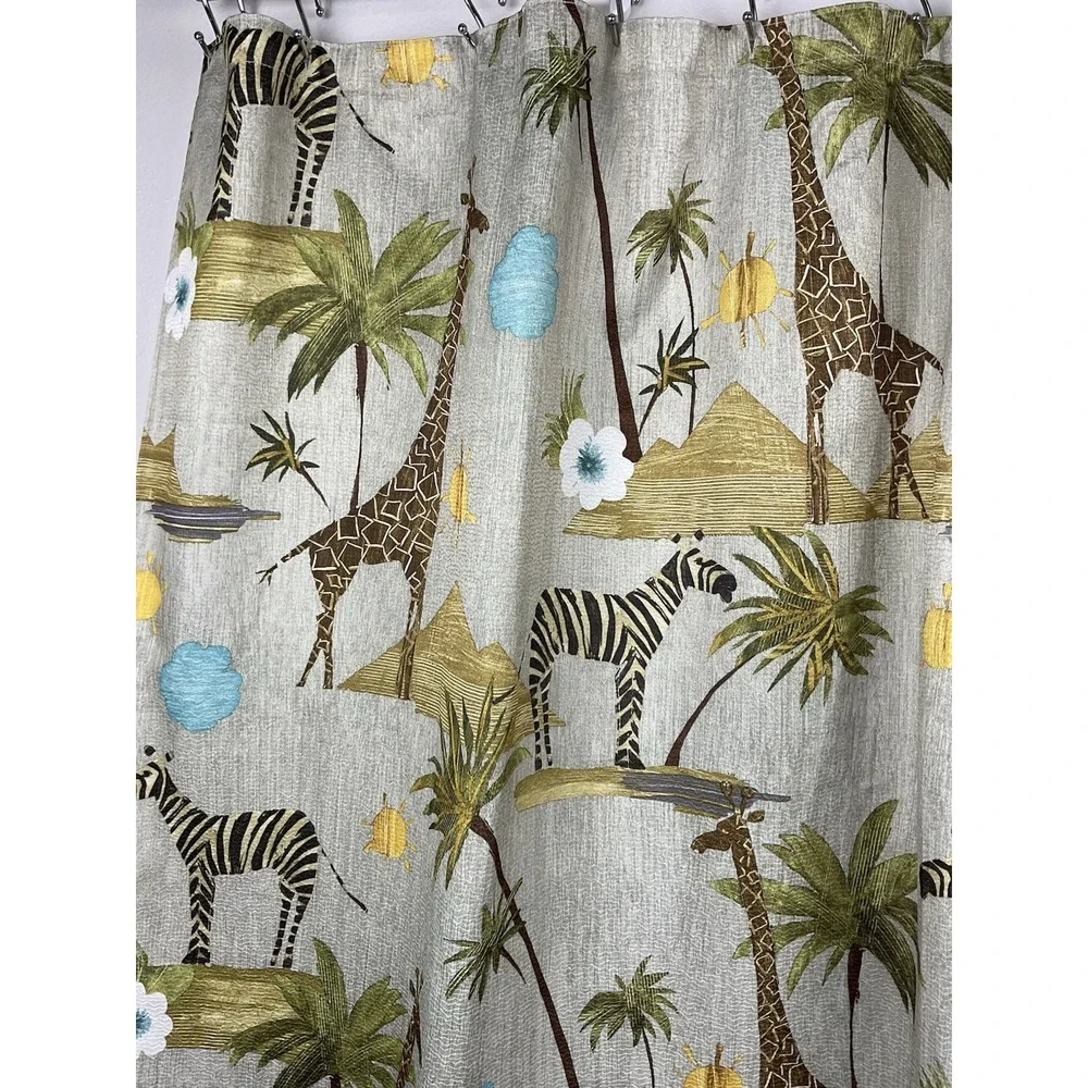 Vintage Safari Themed Polyester shower Curtain‎